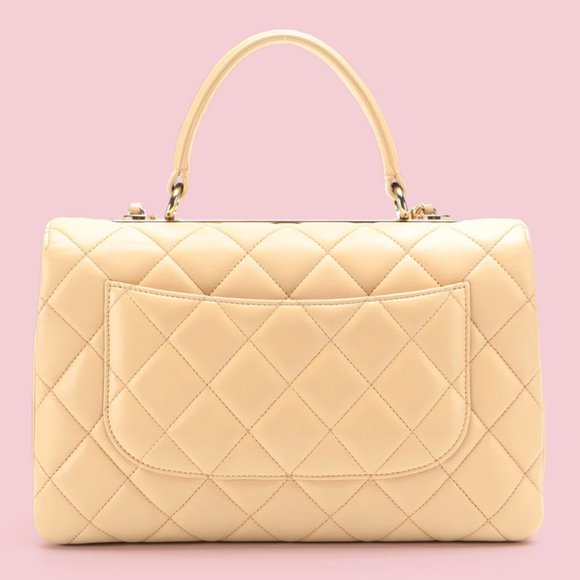 Chanel Lambskin Beige Medium Trendy CC Top Handle Bag - Picture 3 of 13